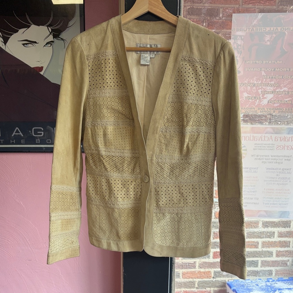 Worth Beige Suede Women's Blazer